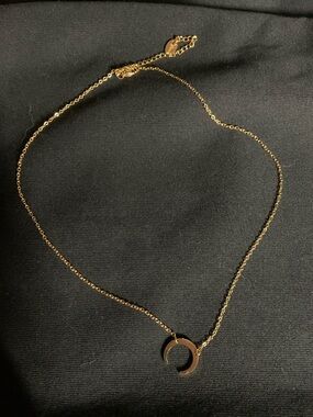 Plunder Gold Crescent Moon Necklace